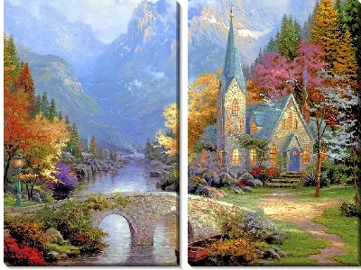 Картина Церковь у реки