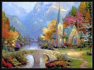 Картина Церковь у реки