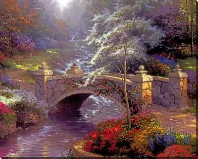 Картина Мост над ручьем