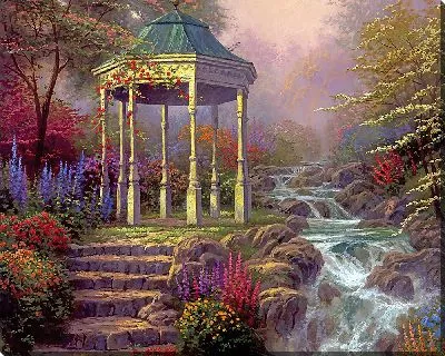 Картина Беседка у ручья