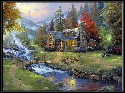 Картина Дом у гор