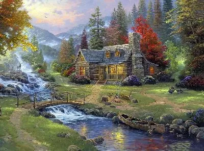 Картина Дом у гор