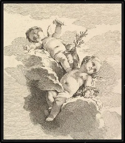 Картина Две любви, одна из которых держит корону