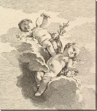 Картина Две любви, одна из которых держит корону