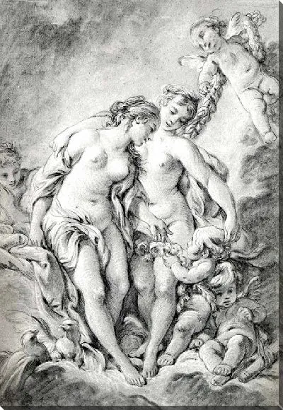 Картина Нимфы и Амуры