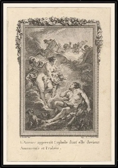 Картина Виньетка с изображением Цефала и Авроры из «Метаморфоз Овидия»