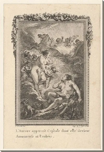 Картина Виньетка с изображением Цефала и Авроры из «Метаморфоз Овидия»