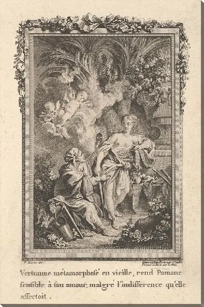 Картина Виньетка «Юпитер уносит Европу», из «Метаморфоз Овидия»