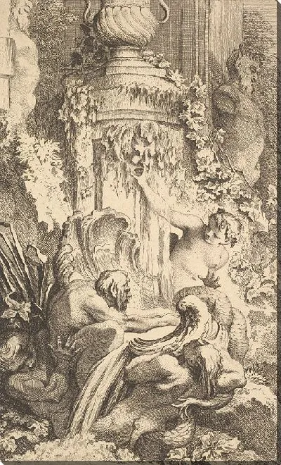 Картина Наяды, Тритоны и купальни Приапа