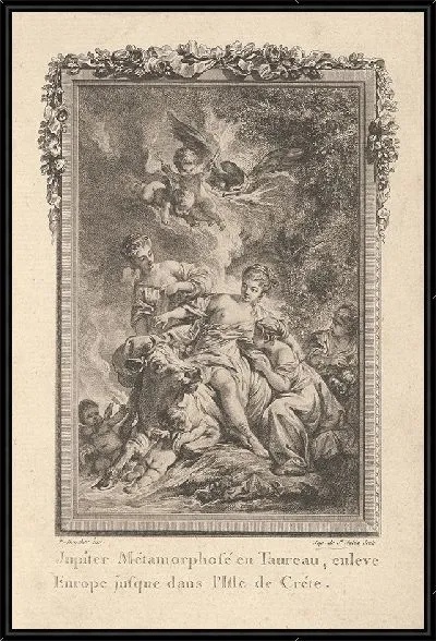 Картина Виньетка «Юпитер уносит Европу»