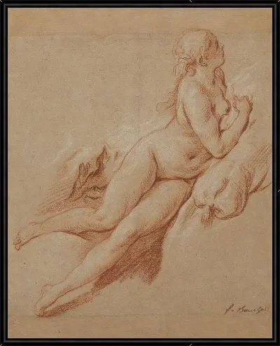 Картина Этюд лежащей обнаженной