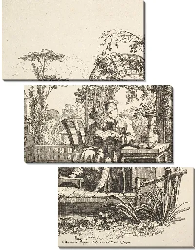 Картина Мужчина и женщина читают