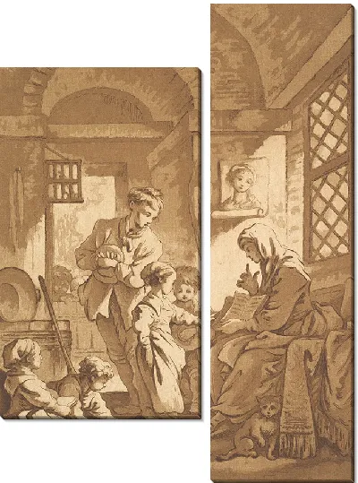 Картина Две женщины с детьми