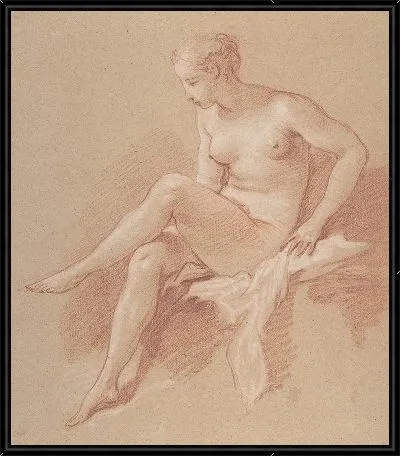 Картина Сидящая обнаженная женщина