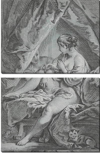 Картина Женская фигура на кровати