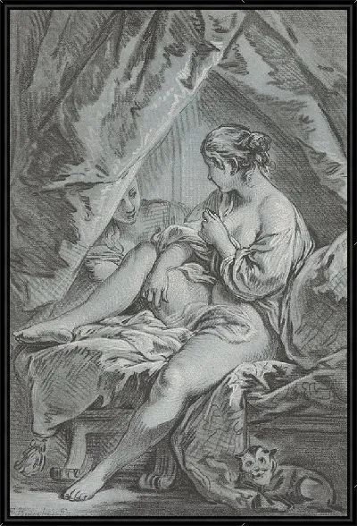 Картина Женская фигура на кровати