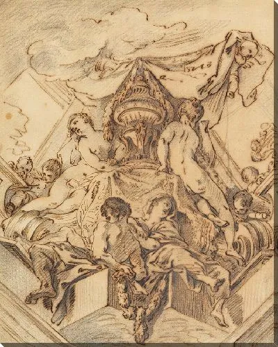 Картина Проект углового мотива расписного потолка