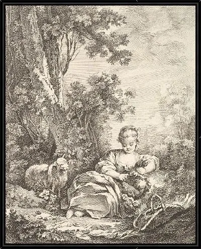 Картина Развлечение пастушки