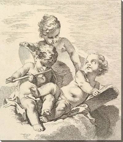 Картина Три любви с музыкальными инструментами