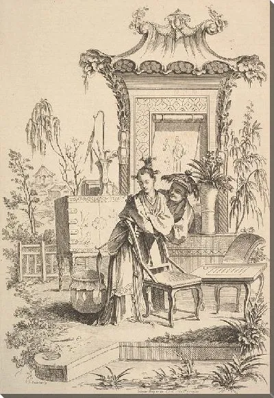 Картина Китайский мужчина и женщина