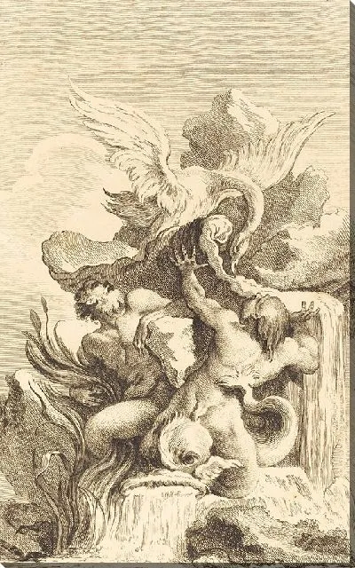 Картина Два тритона и лебедь