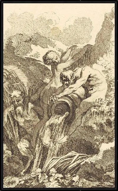 Картина Сатир, нимфа и речной бог