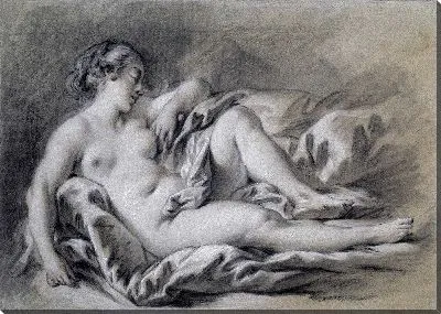 Картина Лежащая обнаженная женщина