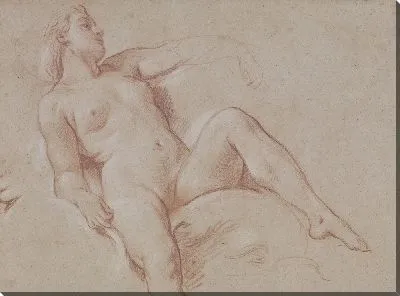 Картина Обнаженная женщина на дельфине