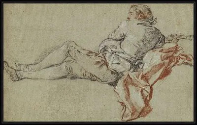 Картина Лежащая мужская фигура