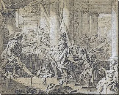 Картина Санчо бежит от слуг герцога