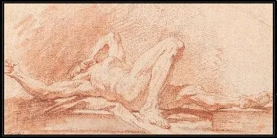 Картина Исследование лежачего обнаженного мужчины