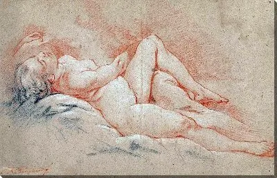 Картина Лежащая обнаженная женщина