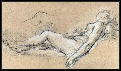 Картина Лежачая обнаженная