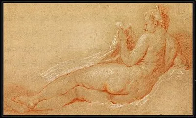 Картина Этюд для лежащей обнаженной натуры