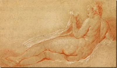 Картина Этюд для лежащей обнаженной натуры