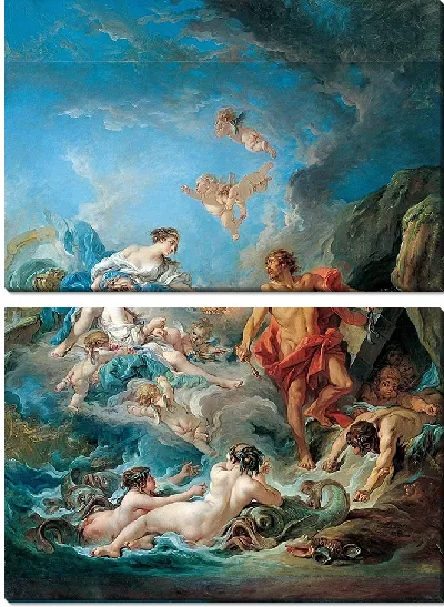 Картина Юнона просит Эола выпустить ветры