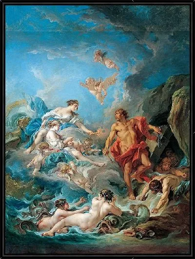 Картина Юнона просит Эола выпустить ветры