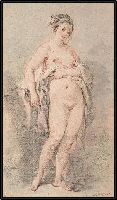 Картина Стоящая обнаженная девушка