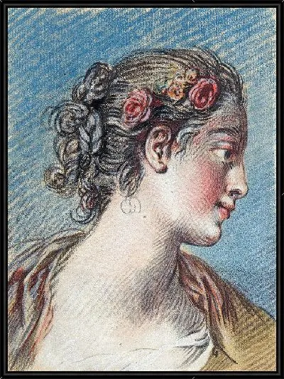 Картина Голова молодой женщины в профиль справа