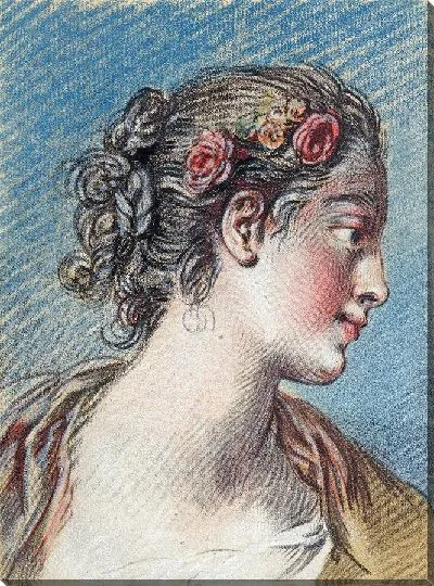 Картина Голова молодой женщины в профиль справа