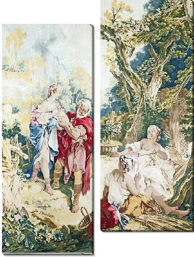 Картина Гобелен с изображением Психеи и корзинщика