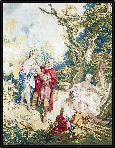 Картина Гобелен с изображением Психеи и корзинщика