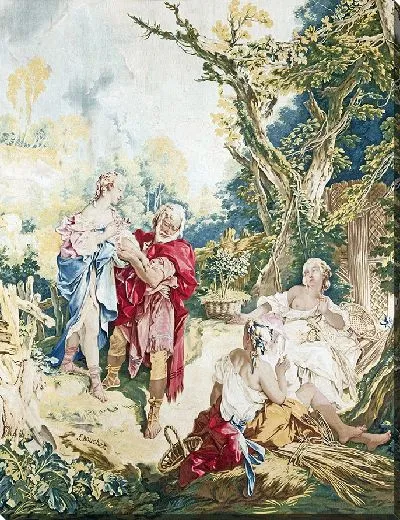 Картина Гобелен с изображением Психеи и корзинщика