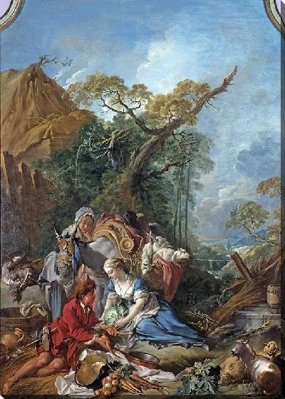 Картина Пастораль: Торговец овощами