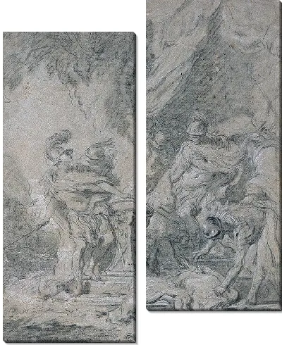 Картина Муций Сцевола кладет руку в огонь