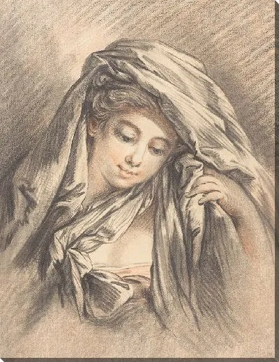 Картина Молодая женщина с покрытой головой