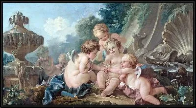 Картина Музыка и танец и Амуры в заговоре