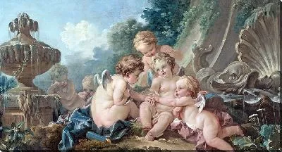 Картина Музыка и танец и Амуры в заговоре