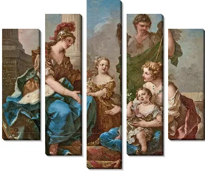 Картина Молодость и добродетель, преподносящие Франции двух принцесс, или мадам Аделаида и мадам Виктория
