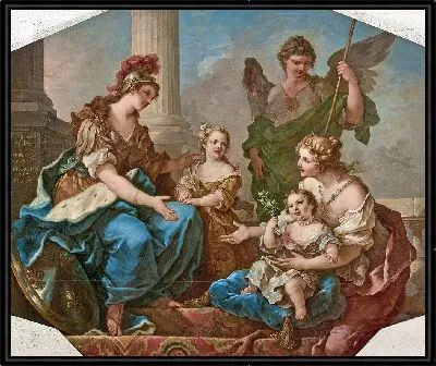 Картина Молодость и добродетель, преподносящие Франции двух принцесс, или мадам Аделаида и мадам Виктория